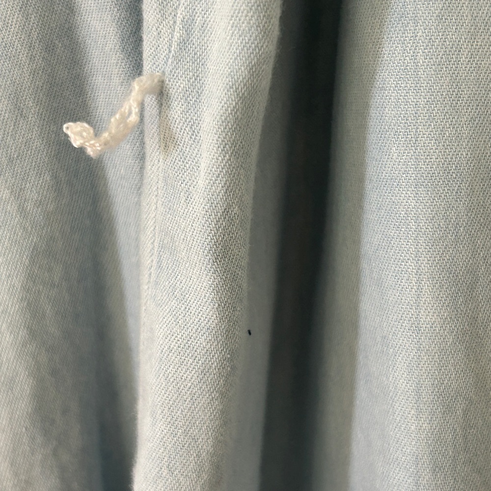 Bit And Bridle Blue Chambray Button Front Shirt D… - image 5